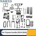 Черные Декоративные наклейки из углеродного волокна для Toyota Corolla 2014, 2015, 2016, 2017, 2018, аксессуары для интерьера автомобиля