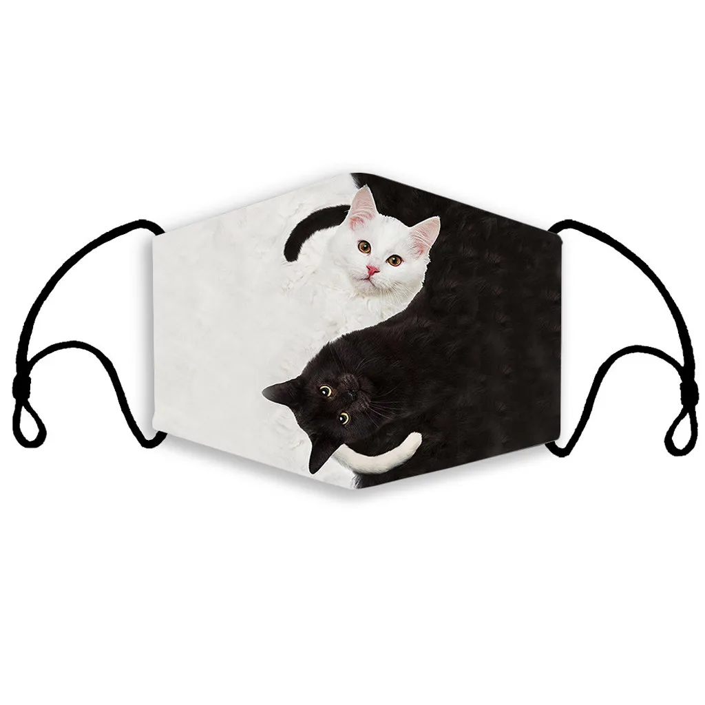 

Cat Printed Washable Face Mouth Mask Anti-Dust Mask PM2.5 Windproof Mouth-muffle Face Masks Care Reusable New Fast shipping Sale