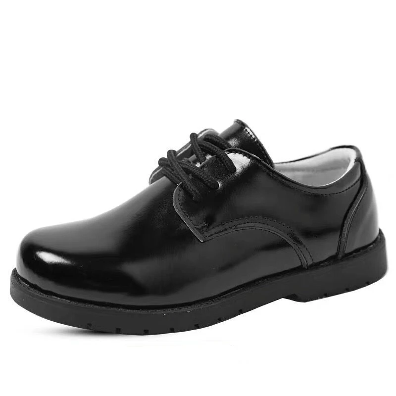 

New Boys Genuine Leather Shoes Black Lace-Up Casual Children School Student White Kids Moccasins Baby Toddler Flats Dress 033