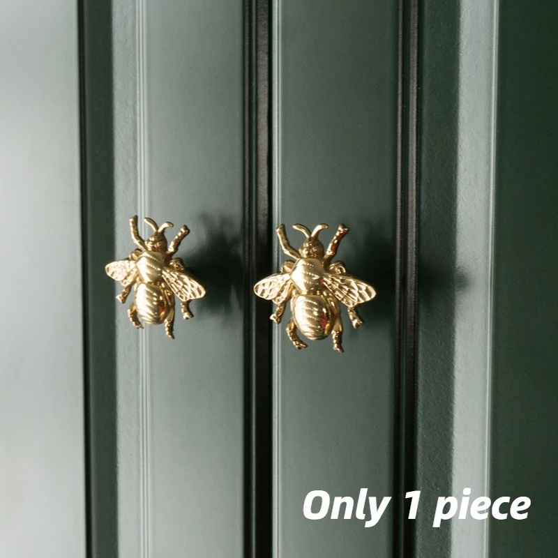 1 шт. латунная ручка для мебели в форме пчелы|Ручки шкафа| |