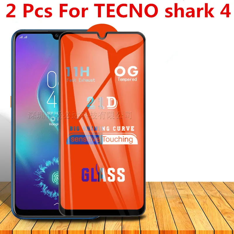Изогнутое закаленное стекло 21D для TECNO shark 4 полное покрытие, защитная пленка 11H для Tecno SHARK4, 2 шт. Изогнутое закаленное стекло 21D для TECNO shark 4 полное покрытие, защитная пленка 11H для Tecno SHARK4, 2 шт.