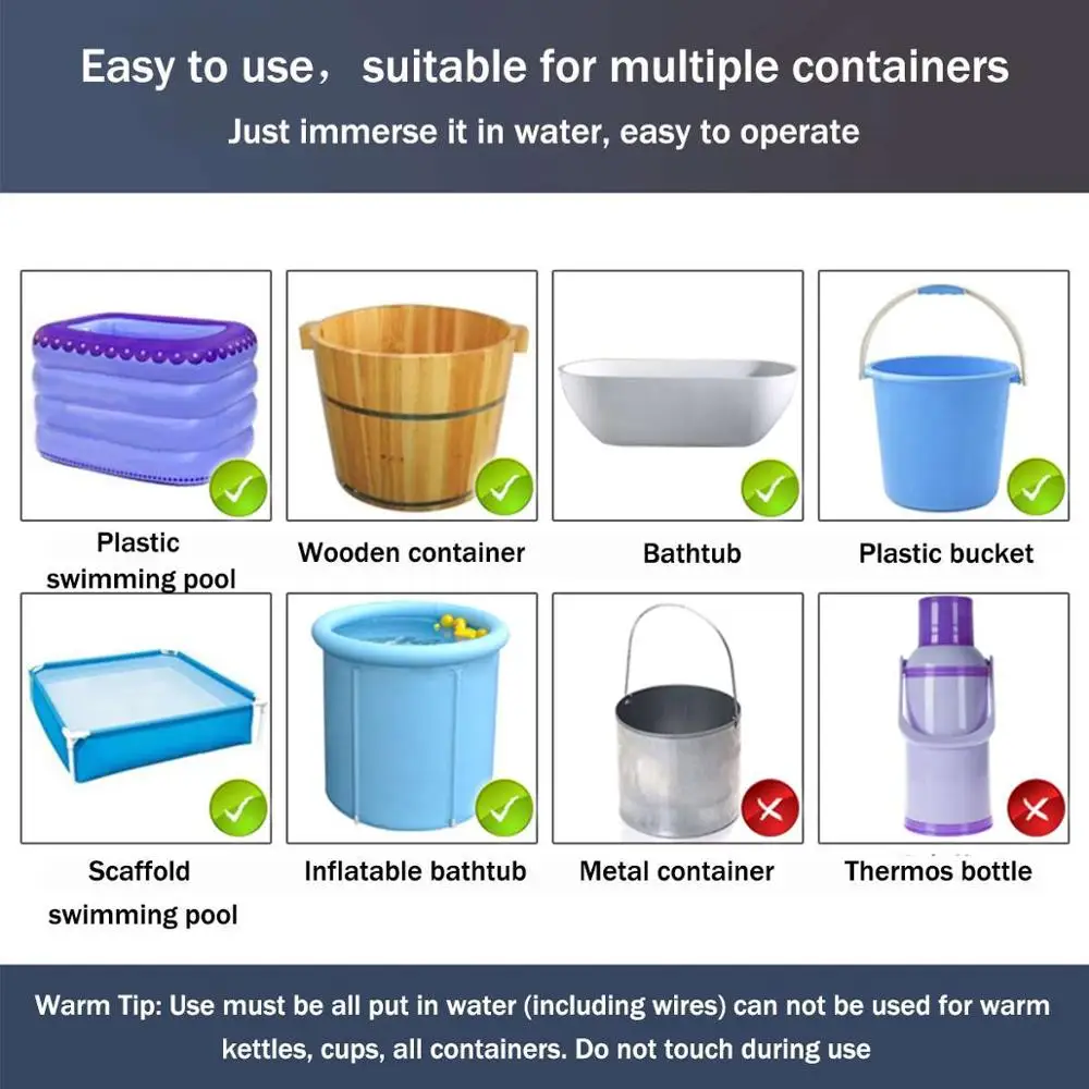 

3000W Electric Heater Boiler Water Heating Element Portable Immersion Suspension Bathroom Swimming Pool AU/EU/UK Plug