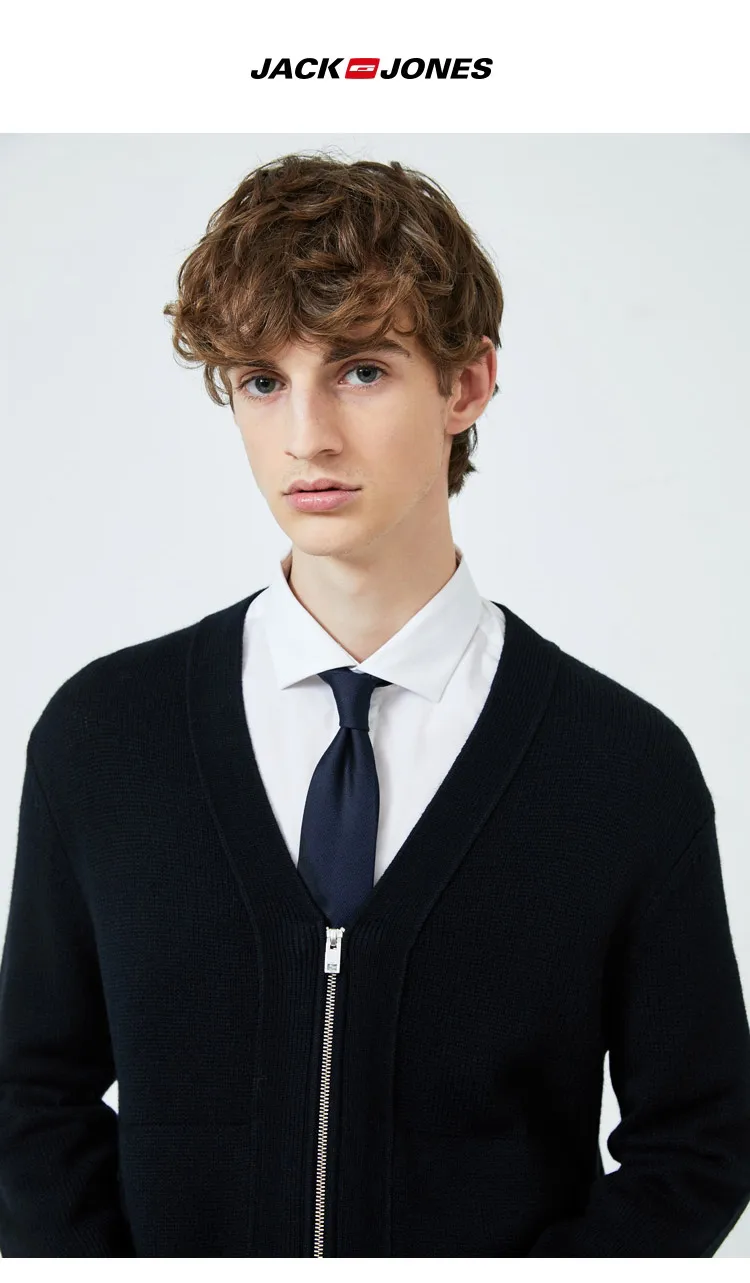 JackJones мужской вязаный кардиган с v-образным вырезом мужская одежда 219424501