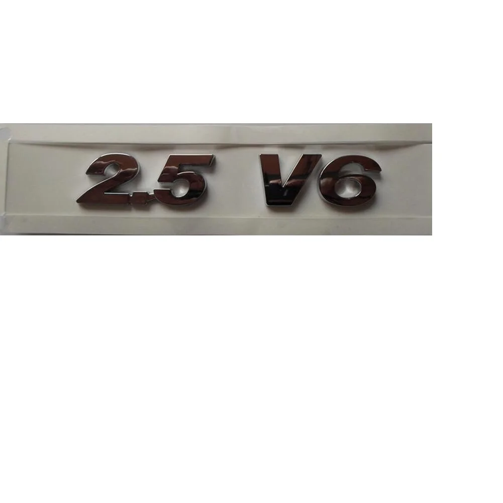 

" 2.5 V6 " Chrome ABS Car Trunk Rear Number Letters Badge Emblem Decal Sticker for Ford Mondeo