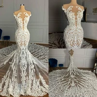 arabia lace mermaid wedding dresses 2020 plus size illusion beaded vintage wedding gowns custom made sexy vestidos de novia