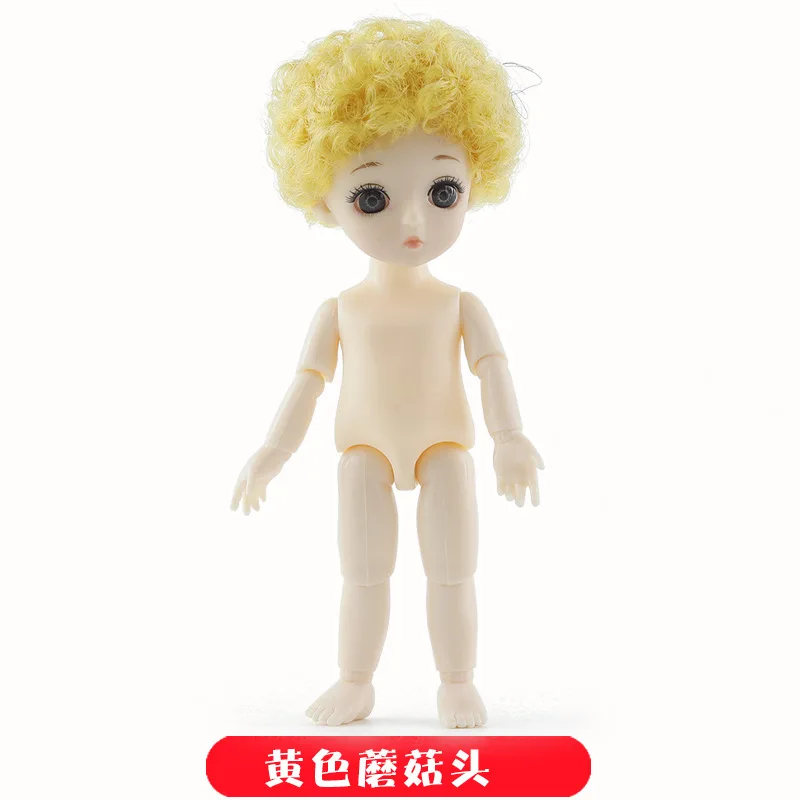 HSMGT 16 см BJD куклы 13 совместный подвижный 1/12 куклы-принцессы игрушки макияж одеваются голый обнаженный милый ребенок кукла игрушка для детей Подарки - Цвет: HSMGT