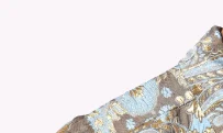 

2020 Spring and Summer New Vintage Palace Style Print Button Puff Sleeve Dress