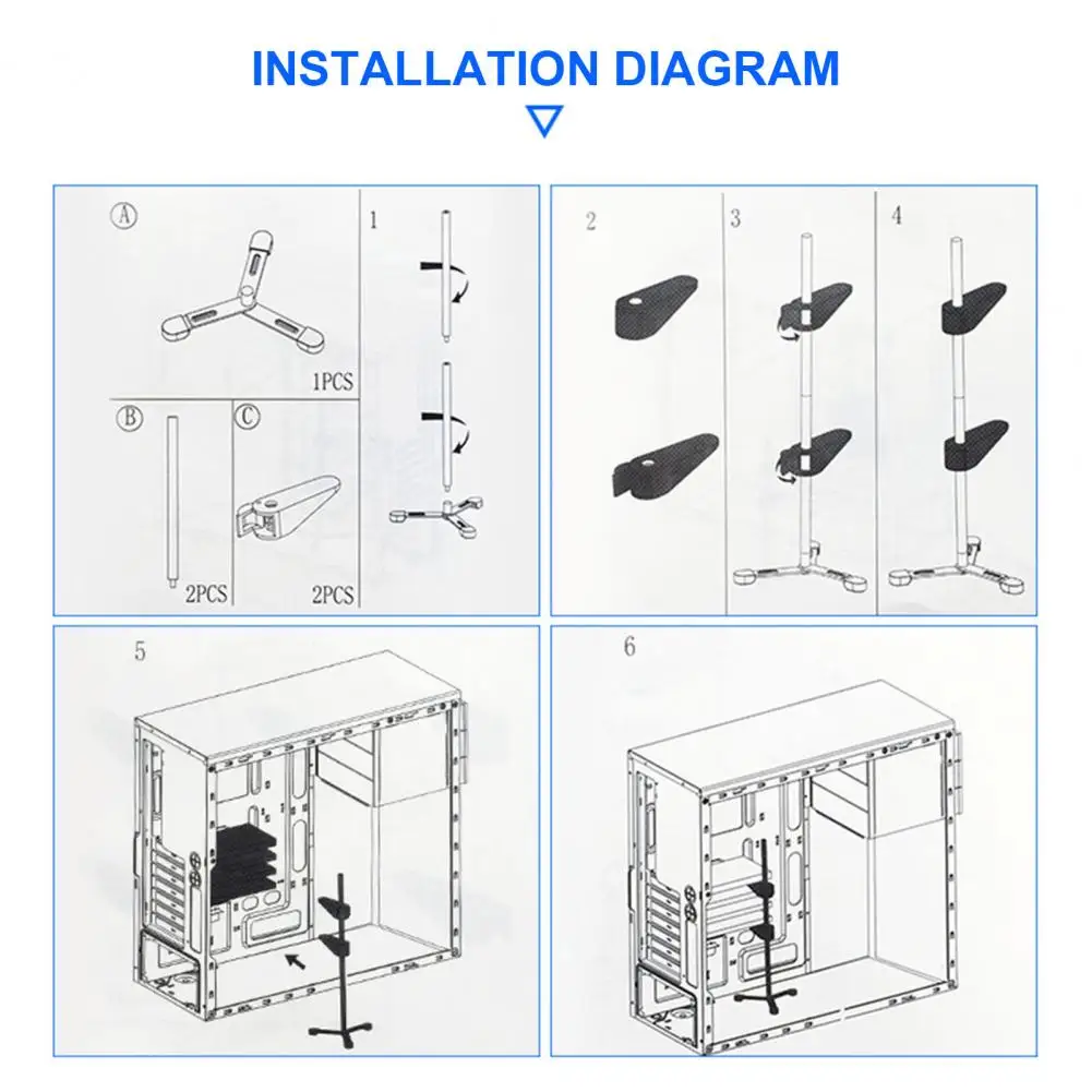 

Graphics Card Holder Strong Suction Multi-functional High Strength Steady GPU Video Card Stand for Desktop
