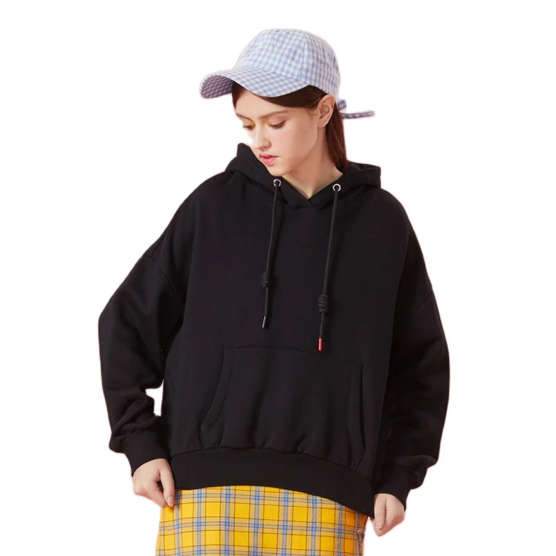 Свитшот SEMIR женский с капюшоном пуловер заниженной линией плеч худи из хлопка