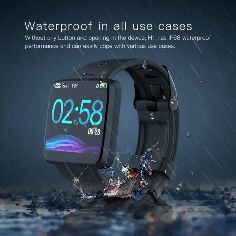 Умные часы JAKCOM H1 с поддержкой Bluetooth умный Браслет IP68 водонепроницаемый