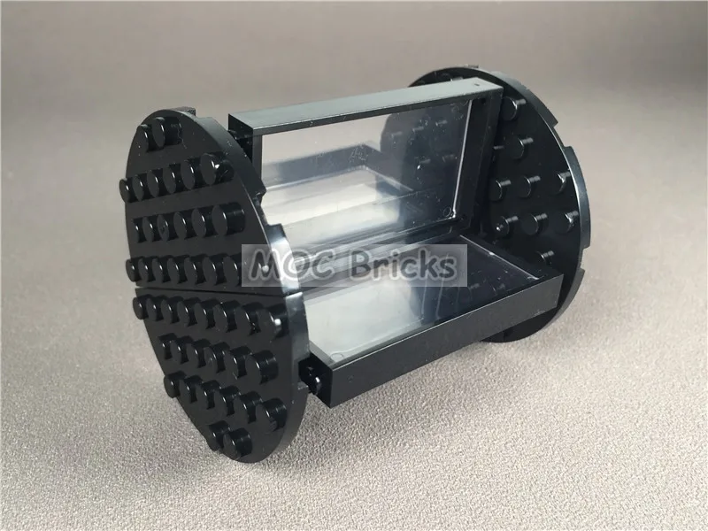 5 компл./лот кубики MOC город МОС черная вращающаяся дверь 1x4x6 прозрачное стекло и 4x8