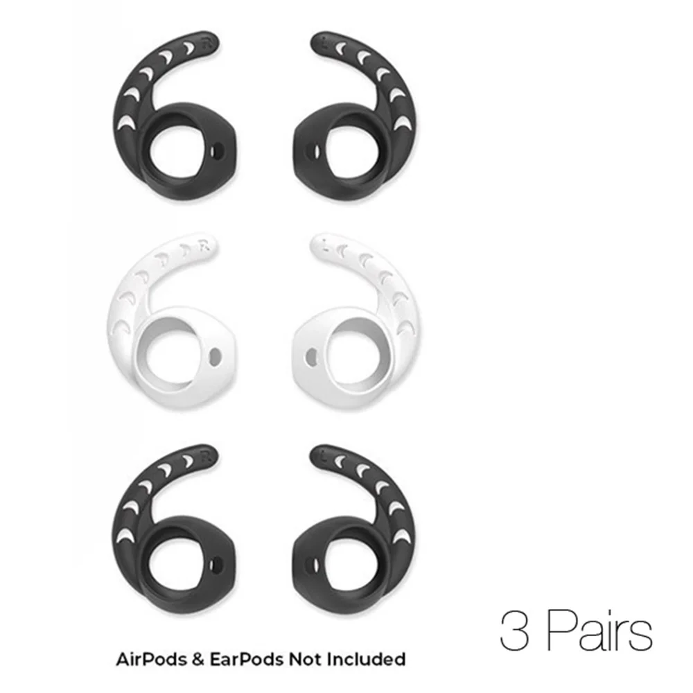 3 pair Мягкий силиконовый ударопрочный чехол для наушников для Apple гарнитура для airpods Сменные беруши протектор амбушюры чехол для гарнитуры - Цвет: 3 pair
