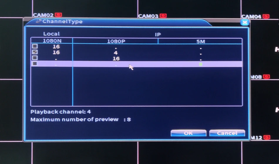 Цена Обнаружение лица с красной панелью 1080N Xmeye Auido H.265 + 16 каналов 16 каналов 6 в 1 Wi-Fi Гибридный XVI NVR CVI TVi AHD CCTV DVR