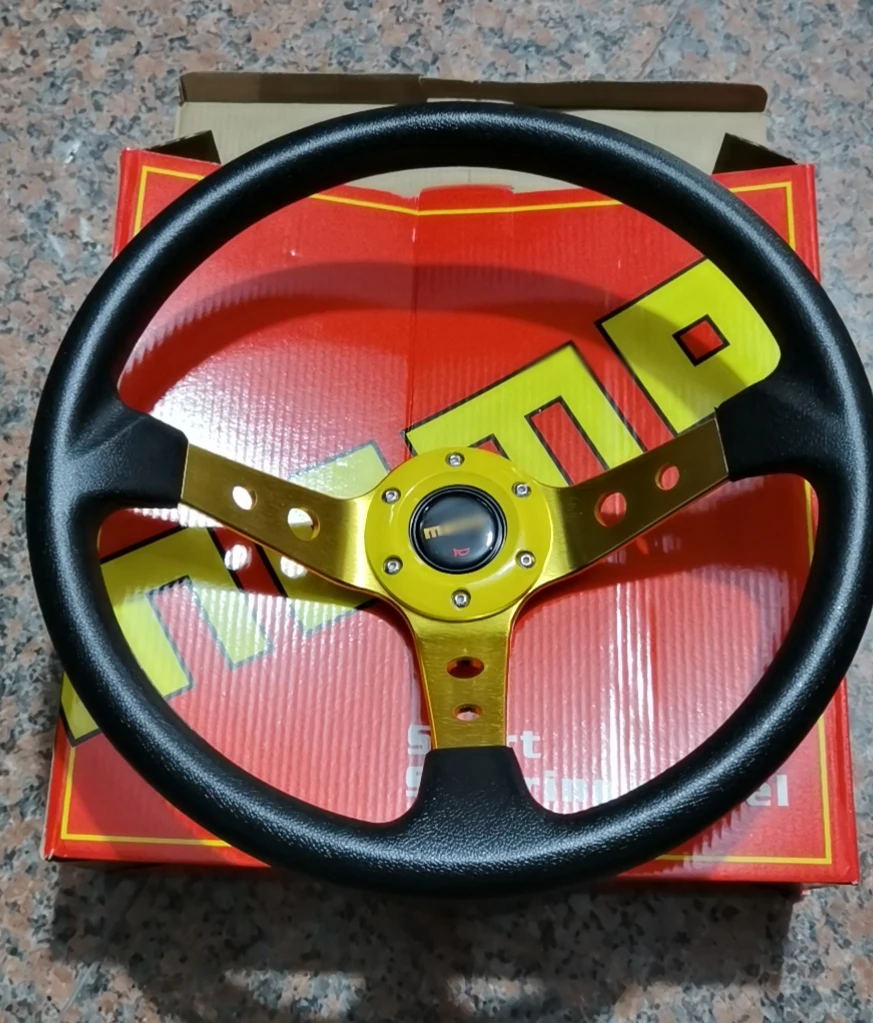 Автомобильное Спортивное гоночное рулевое колесо из ПВХ 14 дюймов 350 мм