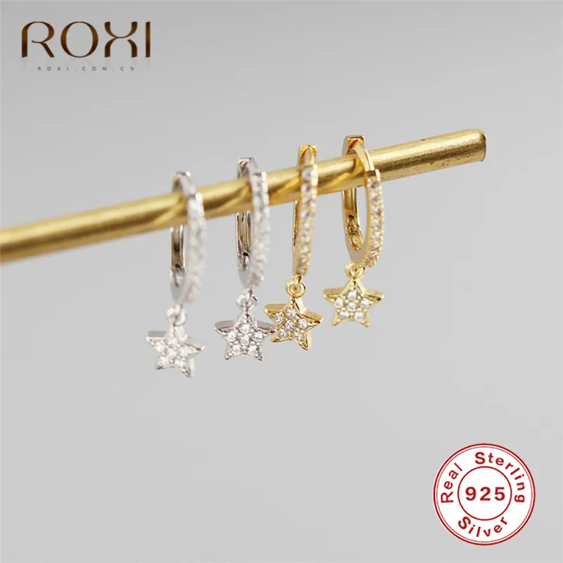 Женские серьги-гвоздики в Корейском стиле ROXI из стерлингового серебра 925 пробы с