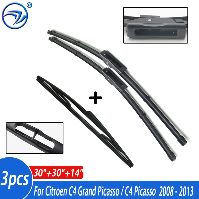 

Wiper Front Rear Wiper Blades For Citroen C4 Grand Picasso / C4 Picasso MK1 2008-2013 Windshield Windscreen 30"30"14"