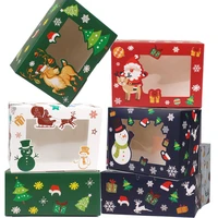 4pcsset christmas cookie boxeschristmas wrapping boxesbakery boxes for holiday xmas wrapping gifts