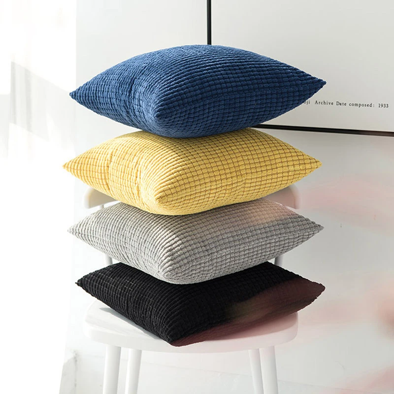 

CANIRICA Cushion Cover Velvet Decorative Pillows 45x45cm Pillow Cover Home Decoration Funda Cojin For Living Room Nordic Decor