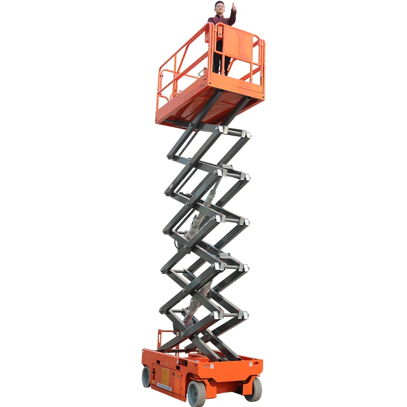 Kopen 8 M Batterij Aangedreven Zelfrijdende Schaarlift Elektrische Man Lift Platform Voor Schilderen