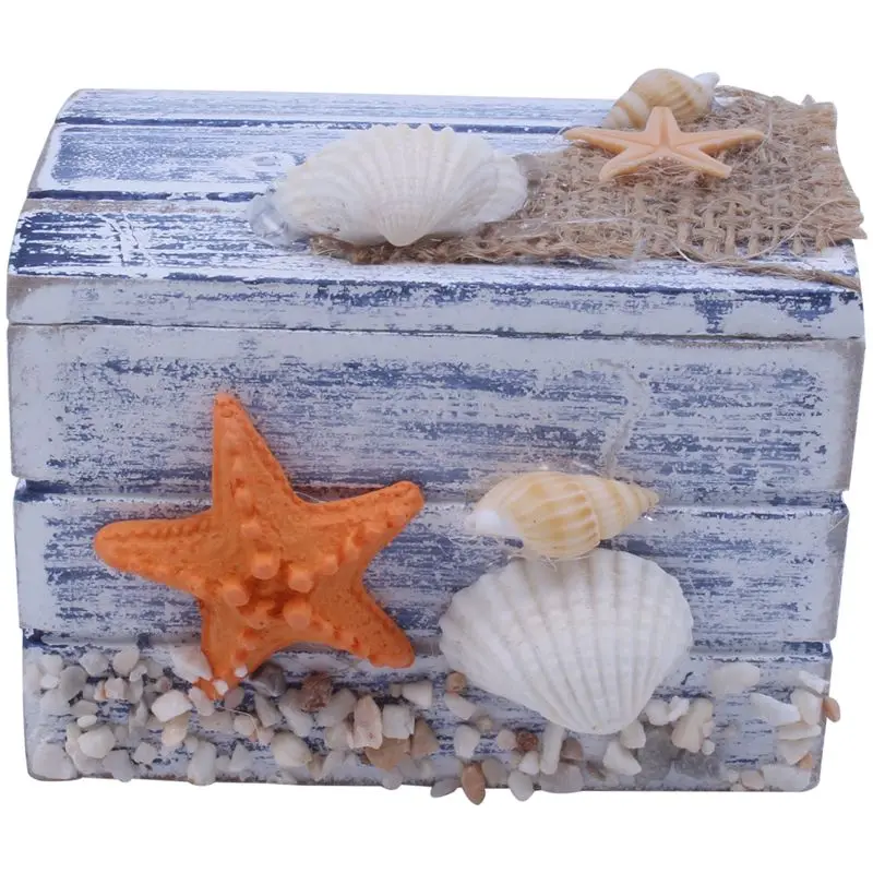 Новый мини морской деревянный пиратский ящик для хранения ювелирных украшений