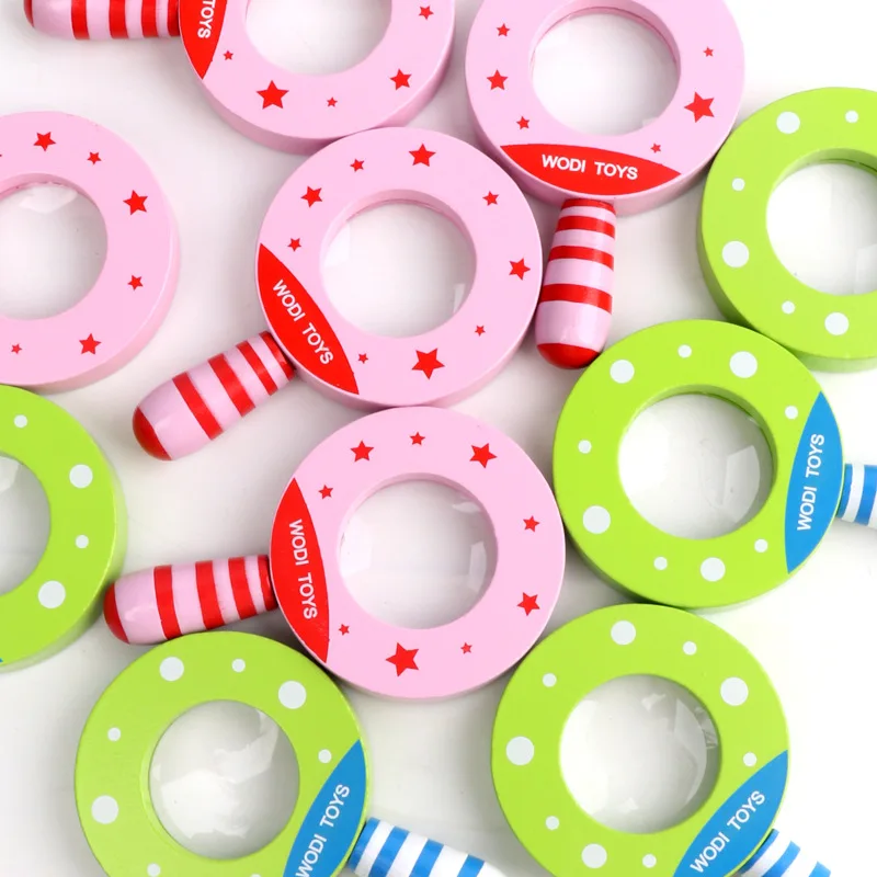 Детские деревянные увеличительное стекло насекомое обучающая оптическая