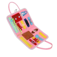baby busy board toys for girls boys toddler activities educational travel toy learning basic dress skills
