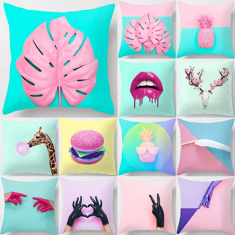 Творческий с изображением растений Декоративная Подушка Наволочка Чехол для