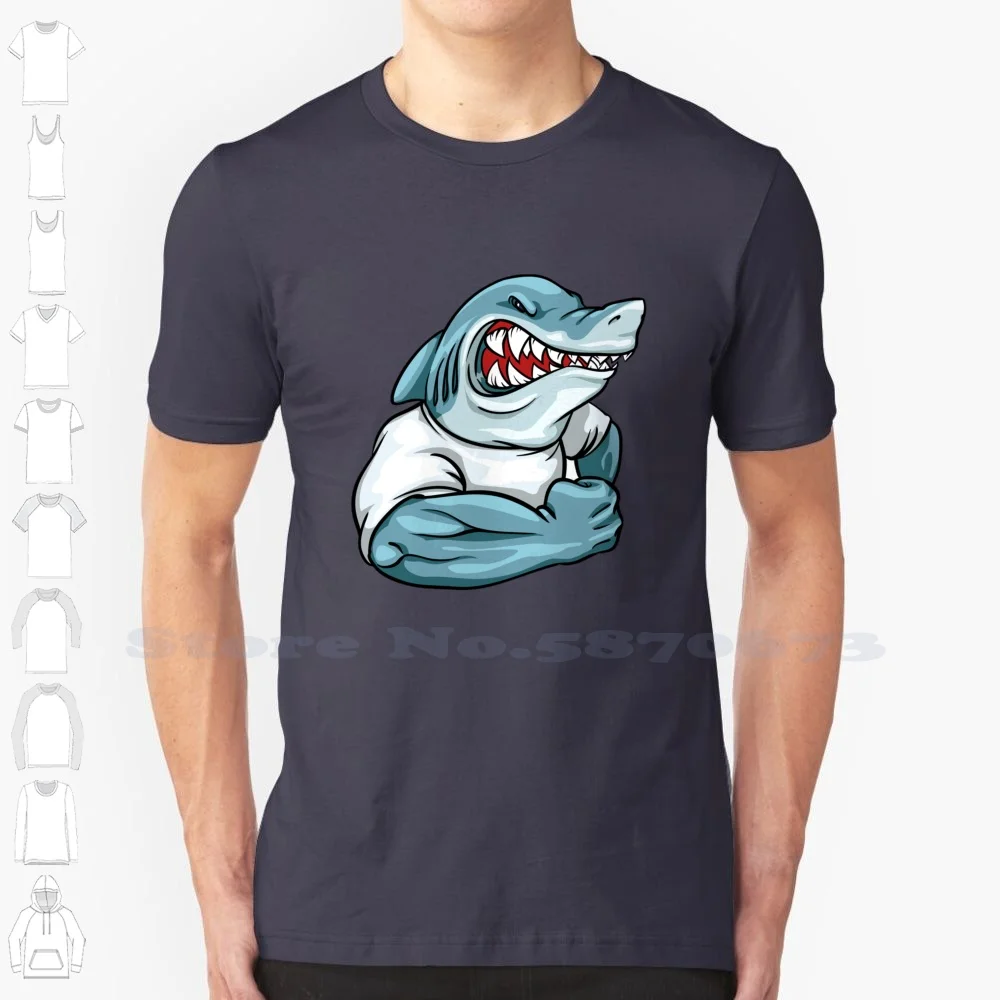 

Strong Shark Custom Funny Hot Sale Tshirt Sharks Shark Lover Banana Shark Whale Shark Shark Bapearmy Shark Fin Shark Teeth