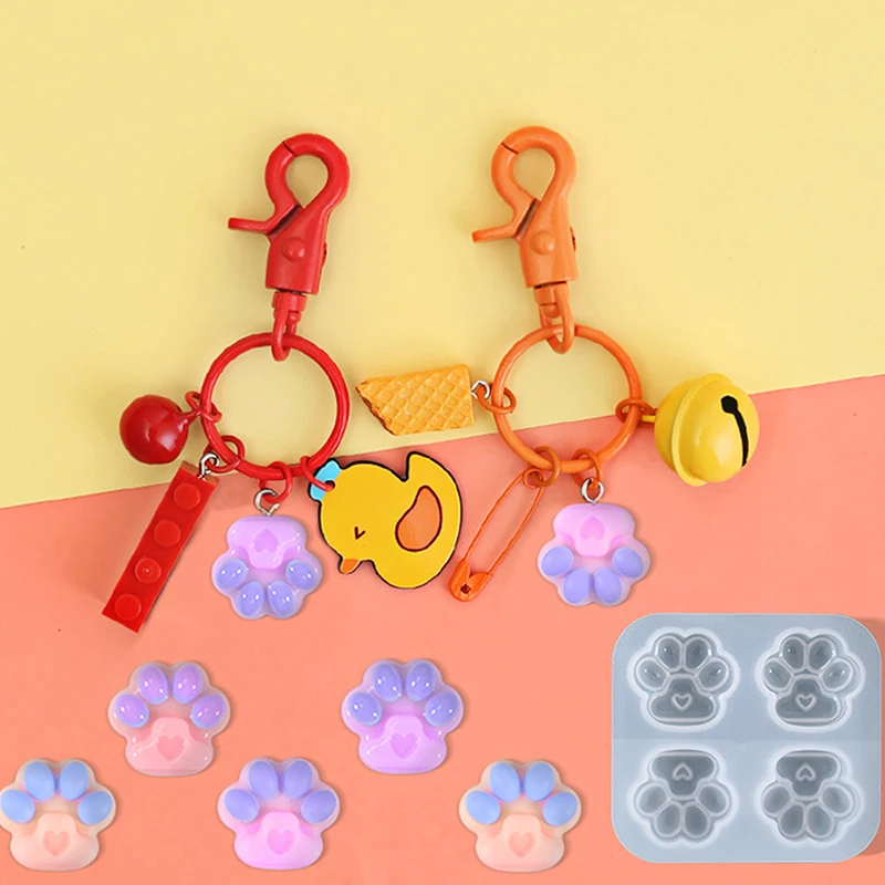 Cat Footprint Feet Creative Resin Mould Dog Tag Label Molds Handmade Diy Jewelry Making Silicone Mold For Key Chain Decoration | Украшения