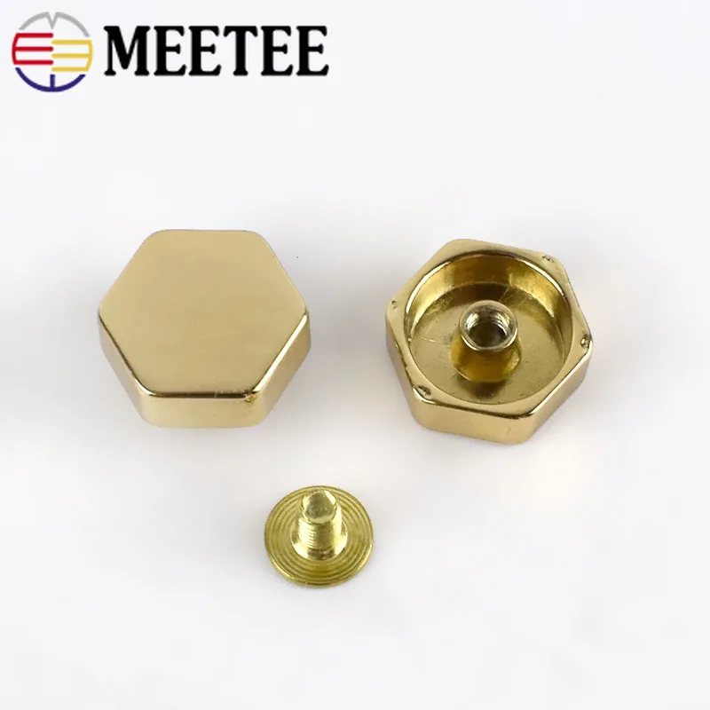 20Pcs Rivet Screw For Bags Hardware Handbag Decorative Studs Button Nails Metal Buckles Snap Hook Leather Craft KY980|Пряжки и крючки| |