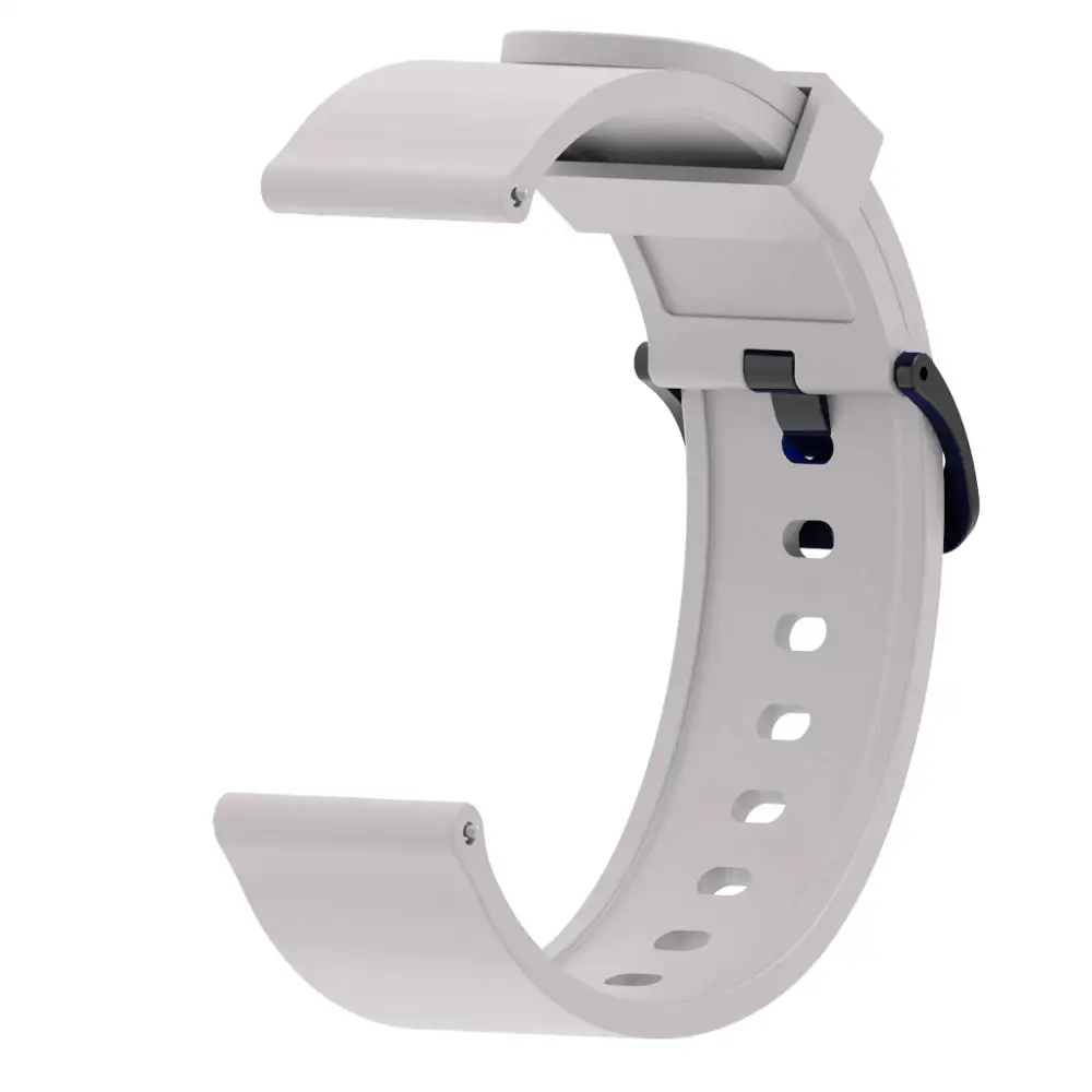 Gray Silicone band For Xiaomi Huami Amazfit GTS GTR 42mm Bracelet for Huami Amazfit Bip Bit Pace Lite Wrist Strap 20mm Watchband - Цвет ремешка: Gray