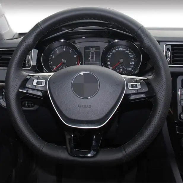 Швейные натуральная кожа Автомобильный руль крышка автомобильные аксессуары