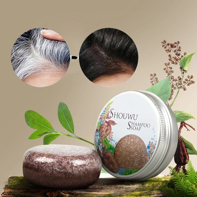 3 шт. многоцветковое затемняющее шампунь для волос Polygonum барное мыло против