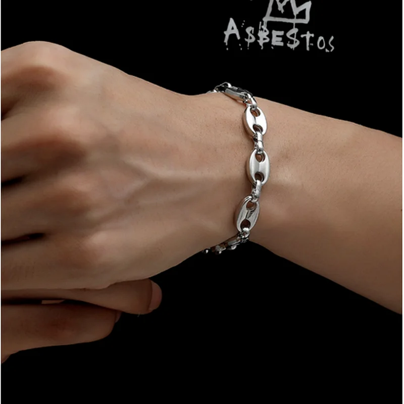 

Men Chain Bracelet Necklace and Punk Bracelet Men's Hip Hop Jewelry