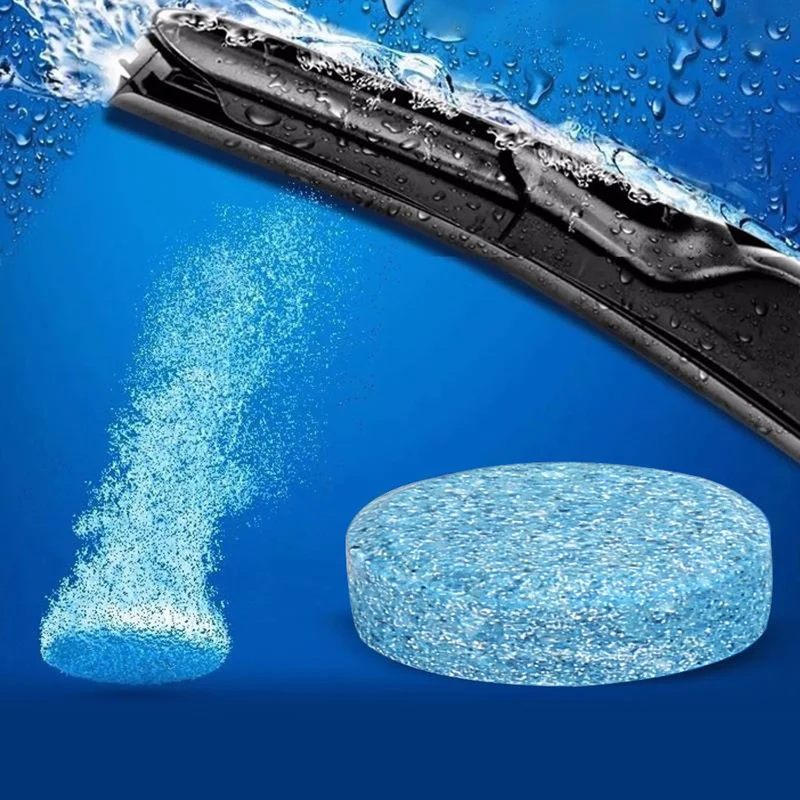 

2pcs 1PCS=4L Car Windshield Cleaner Glass Washer Car Window Cleaning Compact Effervescent Tablet Window Repair Auto Accessories