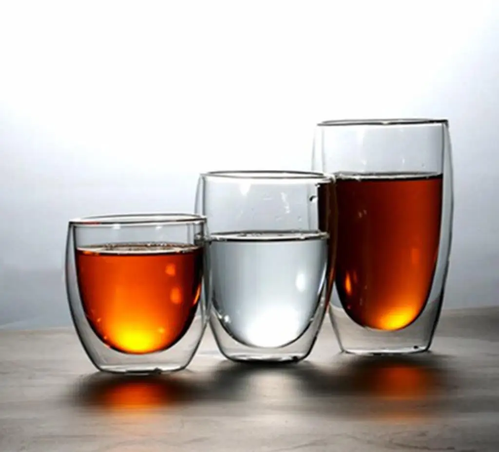 

Brand 6 Size Lead-free Double Wall Handmade Glass Heat Resistant Tea Coffee Drink Cup Insulated Clear Glass Drinkware