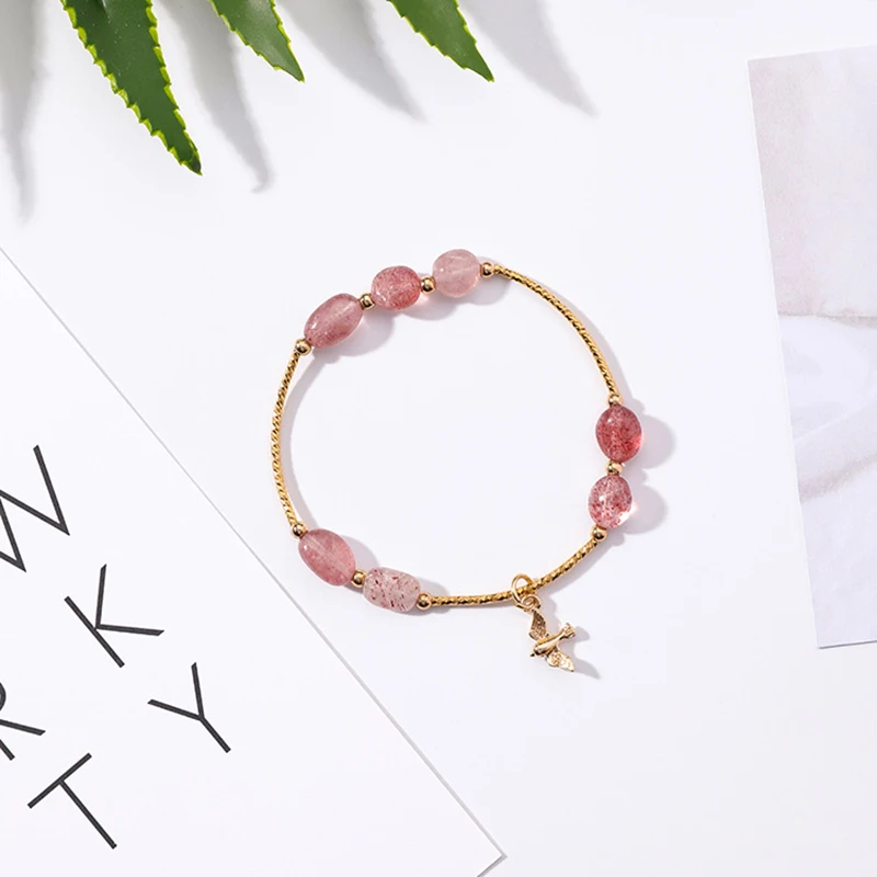 Корейский простой милый несимметричный браслет с подвеской в виде сердца птицы