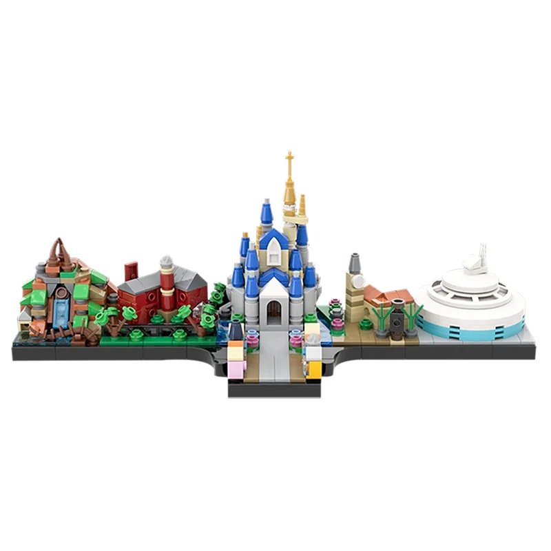 BZB MOC 42586 City Street View New Magic Skyline Castle креативная модель строительного блока украшение