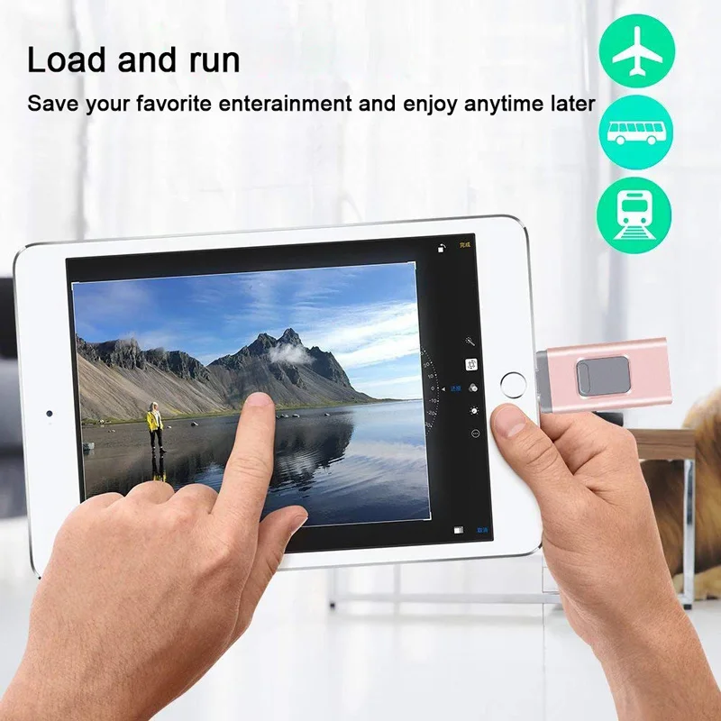 USB флэш накопитель для iPhone X/8/7/7 Plus/6 Plus/6s/5/SE/ipad портативный 16 Гб 64 usb шнур &quotсделай