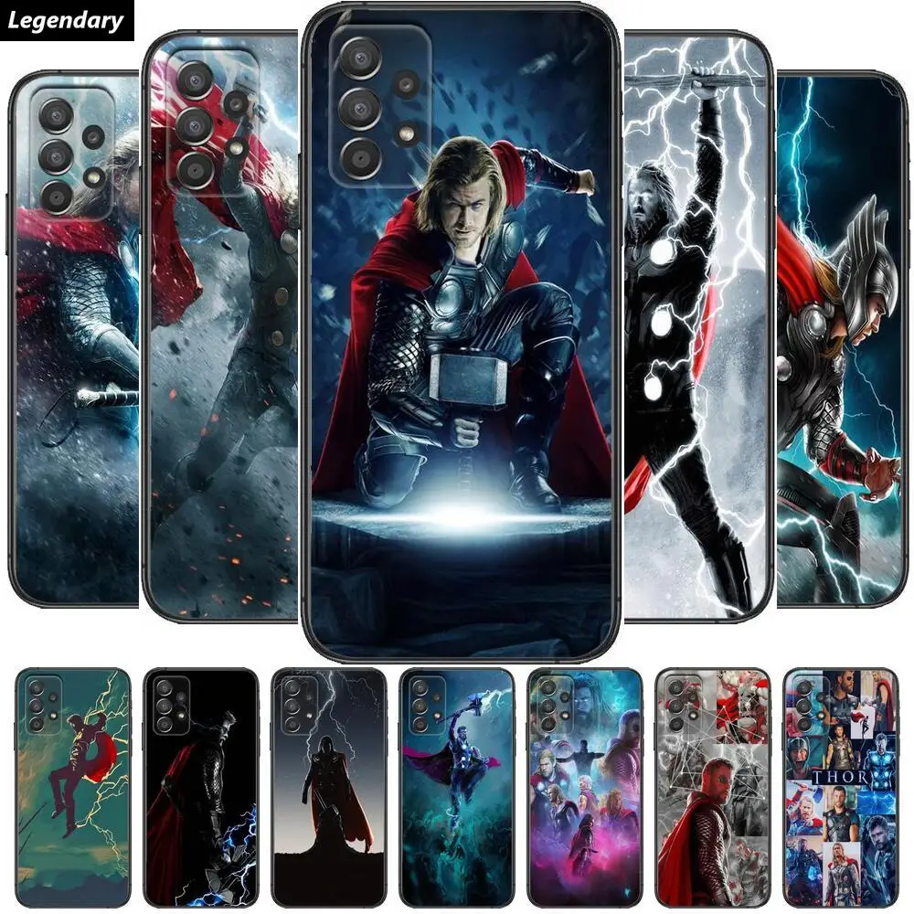 

Thor Marvel Phone Case Hull For Samsung Galaxy A70 A50 A51 A71 A52 A40 A30 A31 A90 A20E 5G a20s Black Shell Art Cell Cove