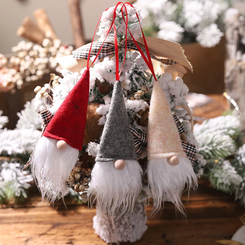 

Christmas Faceless Gnome Santa Xmas Tree Hanging Ornament Doll Decoration For Home Pendant Gifts Happy New Year 2022