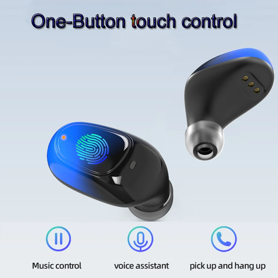 TWS 5,0, Bluetooth, беспроводные наушники, Hi-Fi, стерео наушники с шумоподавлением, свободные руки, Спортивная/игровая гарнитура с микрофоном