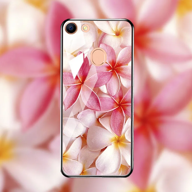 Чехол из закаленного стекла для OPPO F7 F9 A5 A3S чехол s Star Space силиконовый чехол с краями для Vivo V9 Y85 чехол Coque Funda Bumper - Цвет: Q051