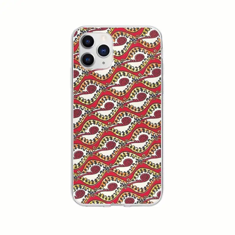 

African Style Fabric Print Transparent Phone Case For Samsung Galaxy A21S A71 S8 S9 S10 Plus Lite S20 Note 20 Ultra Clear Cover