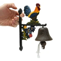 for remind for home door bell vintage retro style metal cast iron rooster wall mounted home garden decor access control