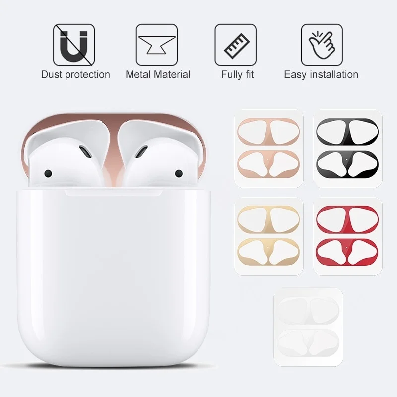 Наушники для Apple Airpods 2 1 защита от пыли Air Pods наушников кожи Ecouteur