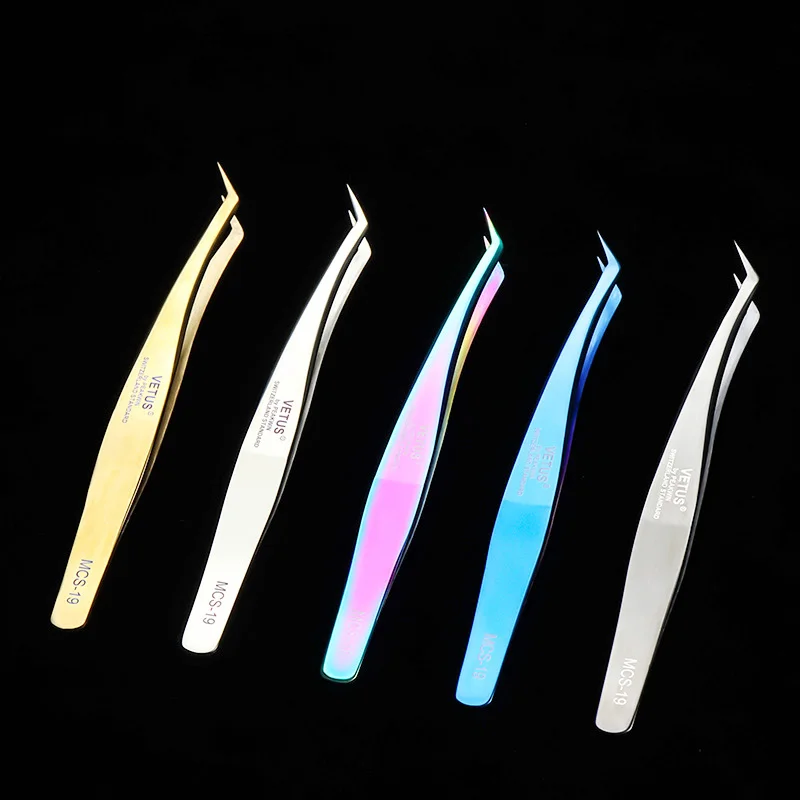 5 шт. изогнутые прямые пинцеты для бровей пинцет наращивания ресниц из