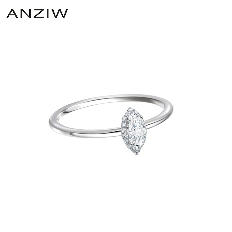 Кольцо из серебра 925 пробы с фианитом 0 5 карат|ring engagement|solid sterling silverhalo ring |