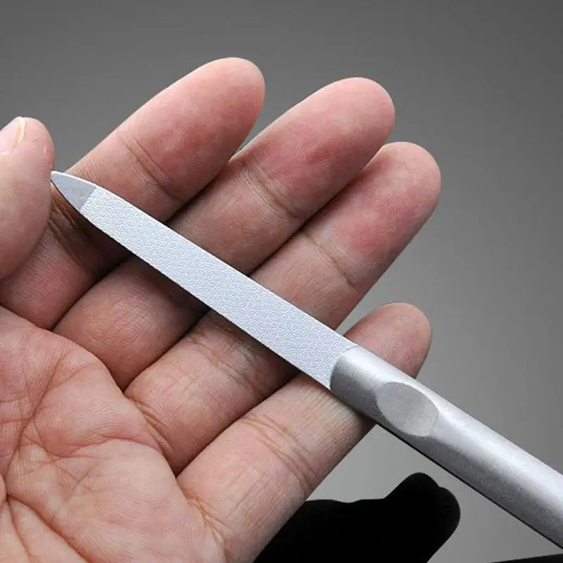

steel double-sided nail file nail polisher tool manicure D8Y0