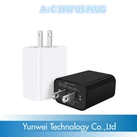 18w pd fast charging doul port usbtype c quick charge eu us plug adapter for iphone12 11 samsung xiaomi travel power adapter
